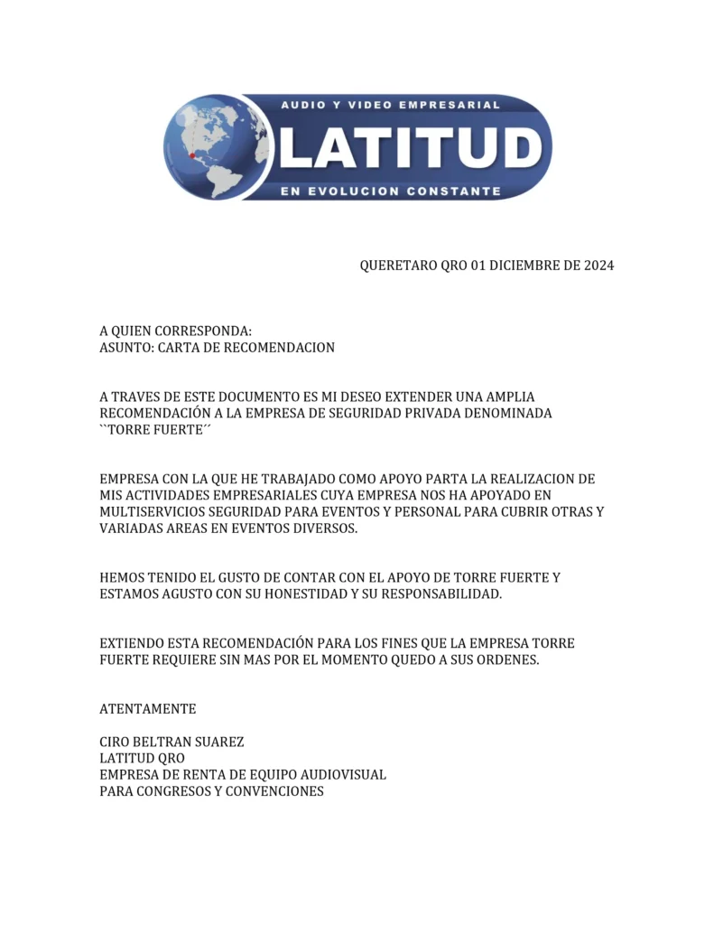 Recomendación Custodia Corporativa LATITUD