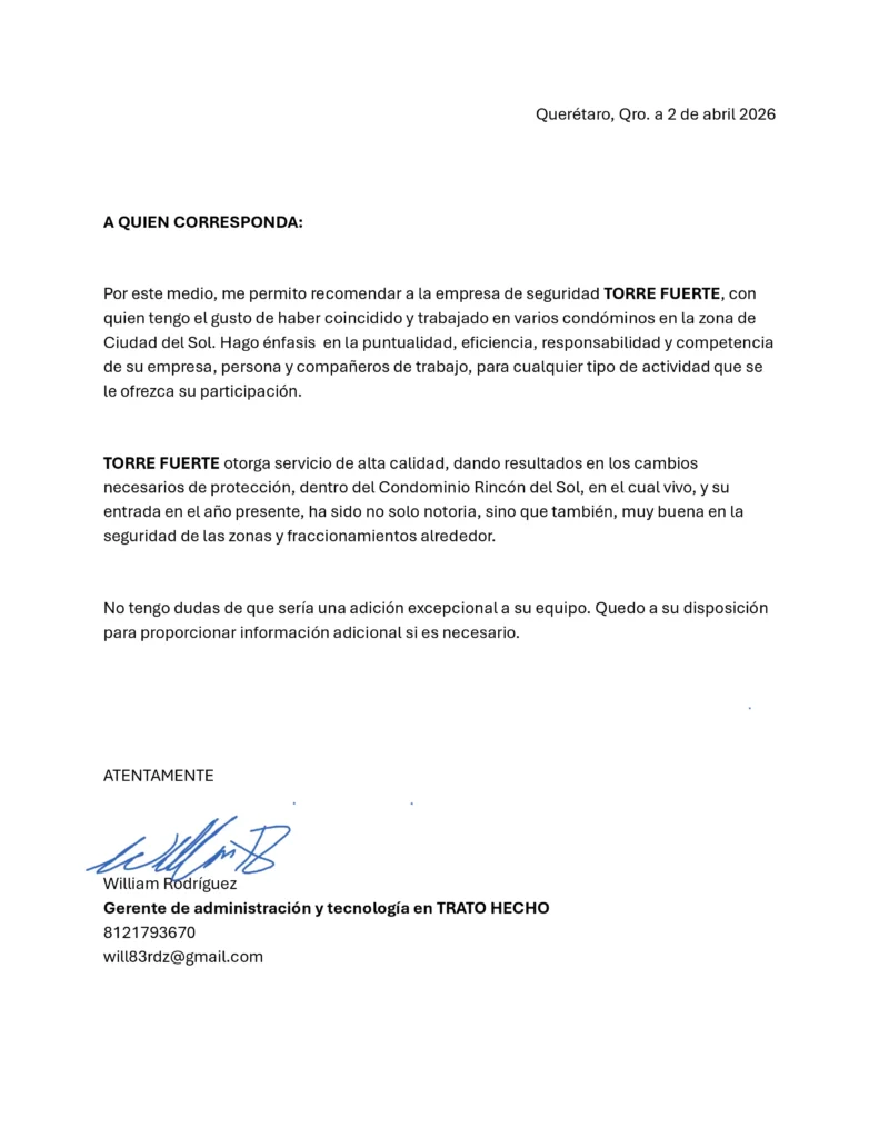 Recomendación Custodia Corporativa Trato Hecho